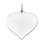 14K White Gold Heart Disc Charm