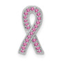 14k White Gold Pink Sapphire Ribbon Pendant