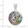 Sterling Silver Round Abalone Pendant