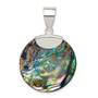 Sterling Silver Round Abalone Pendant