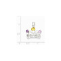 Sterling Silver Citrine & Amethyst Polished Crown Pendant