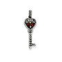 Sterling Silver w/14k Garnet Key Charm