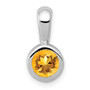 14k White Gold .40 Citrine Pendant