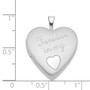 Sterling Silver Rhodium-plated 20mm Forever in my Heart Locket