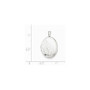 Sterling Silver Rhodium-plated Swirls 19mm Oval Locket