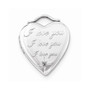 Sterling Silver Diamond I Love You 20mm Heart Locket