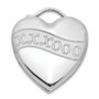 Sterling Silver Rhodium-plated Brushed & Polished XXXOOO Heart Locket