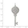 Sterling Silver CZ Key Locket