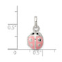 Sterling Silver Pink Enamel Ladybug Locket Pendant