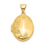 14k Floral Locket