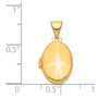 14k Plain Polished Oval Locket