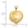 14k Reversible Heart Locket