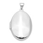 14k White Gold Polished Domed Locket