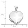 14k White Gold Polished Heart-Shaped Locket