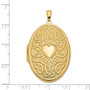 14k Celtic Heart 38mm Oval Locket