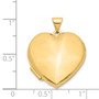 14k 21mm Heart Domed Plain Locket