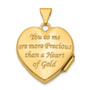 14k 18mm Heart Rhodium heart of Gold Locket