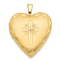 14K 20mm Diamond Set Cross Heart Locket