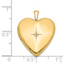 14K 20mm w/ Diamond Heart Locket