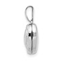 14k White Gold Polished Heart-Shaped Scrolled Locket