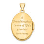 14k with Rhodium 21mm Oval Granddaughter Locket