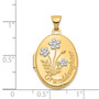 14k with Rhodium 21mm Oval Granddaughter Locket