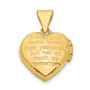 14k Two-tone 12mm Heart with Diamond Locket and Heart Charm