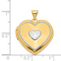 14k w/Rhodium 21mm Heart Locket (Key Charm Inside Locket)