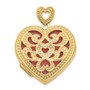 14K 24mm Heart w/Diamond Vintage Locket