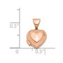 14k Rose Gold Polished 10mm Heart-Shaped Scrolled Locket