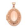 14k Rose Gold 21mm Oval Locket