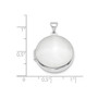 14k White Gold Polished Domed 20mm Round Locket