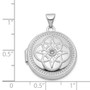 14K White Gold 22mm Diamond Locket Pendant