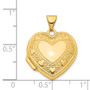 14K 19mm Heart Locket Pendant