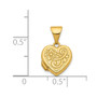 14K 10mm Heart Locket Pendant