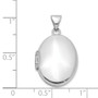 14K White Gold 22mm Oval Locket Pendant