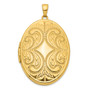 14K 38mm Large Oval Family Locket Pendant