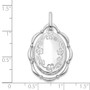 14K White Gold 23mm Oval Locket Pendant