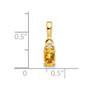 14K Diamond & Citrine Pendant