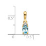 14K Diamond & Blue Topaz Pendant