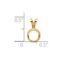 14k 6mm Round Bezel Pendant Mounting