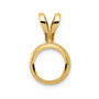 14k 6mm Round Bezel Pendant Mounting