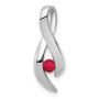 14k White Gold 3mm Ruby pendant