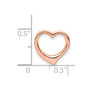 14K Rose Polished Heart Chain Slide