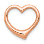 14K Rose Polished Heart Chain Slide