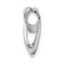 14K White Gold Polished Heart Chain Slide