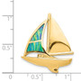 14K Imitation Opal Sailboat Slide