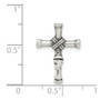 Sterling Silver Antiqued Cross Slide