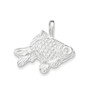 Sterling Silver Polished & Textured Goldfish Pendant