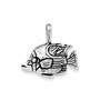 Sterling Silver Antiqued Fish Pendant